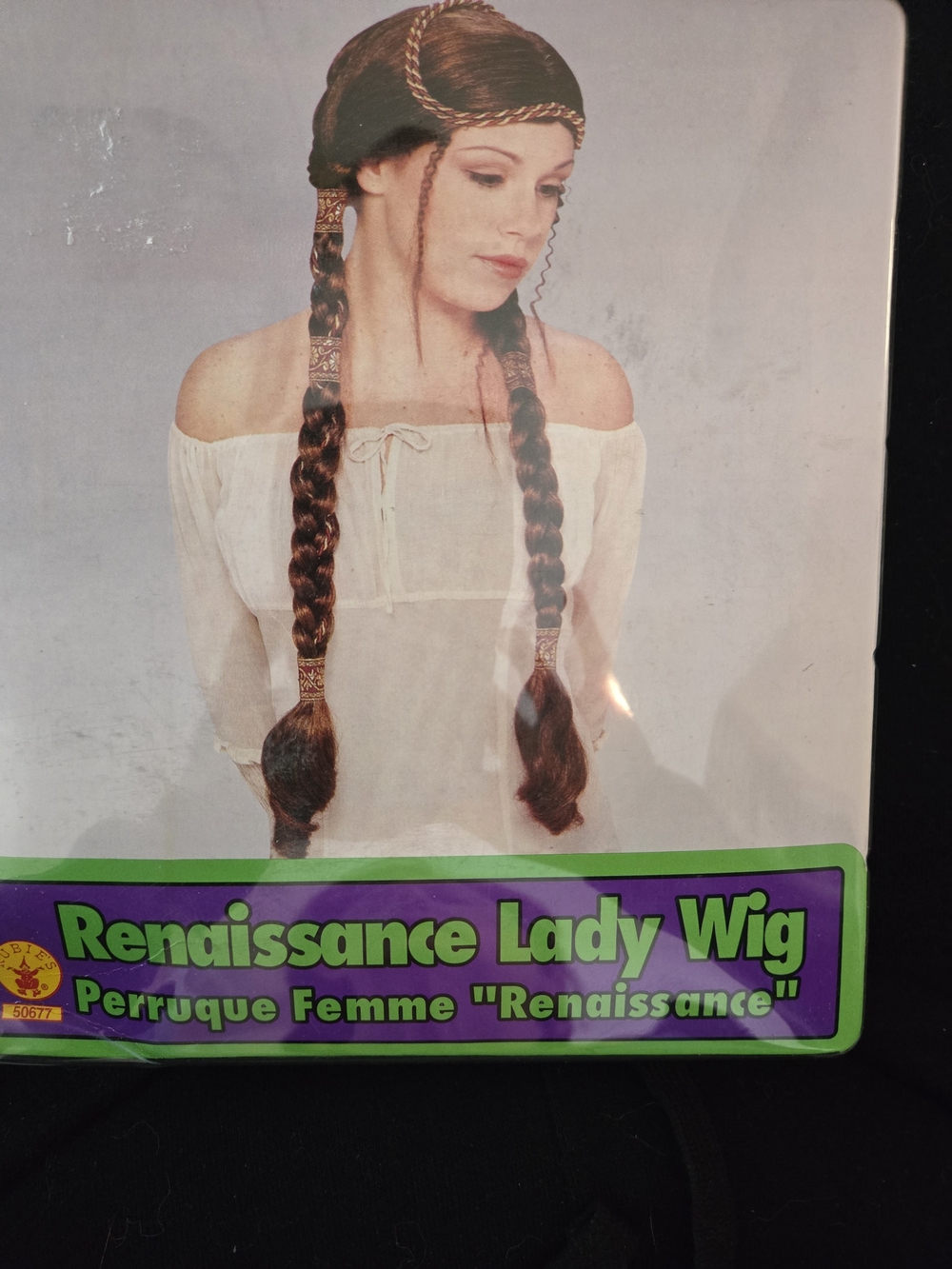 Rubie's Renaissance Lady Wig -Reddish Brown Braided Style